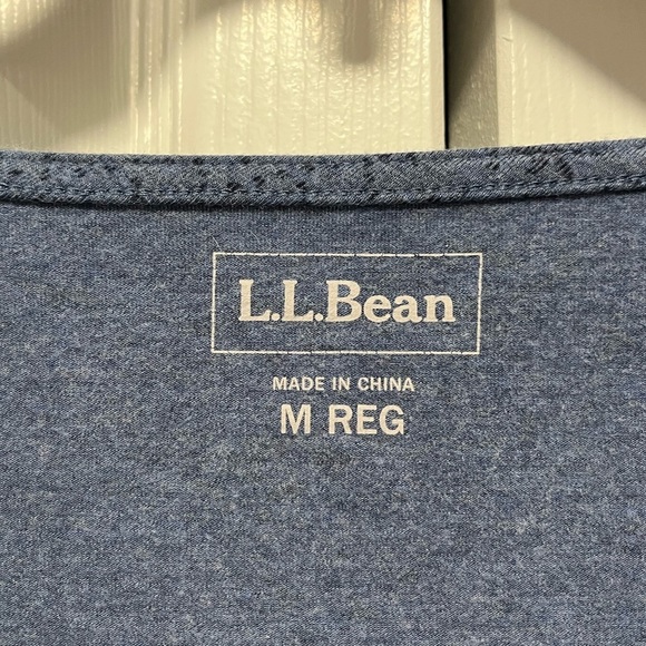 L.L. Bean Women's Long Sleeve V neck‎ Blue Dress size Medium - Picture 2 of 6